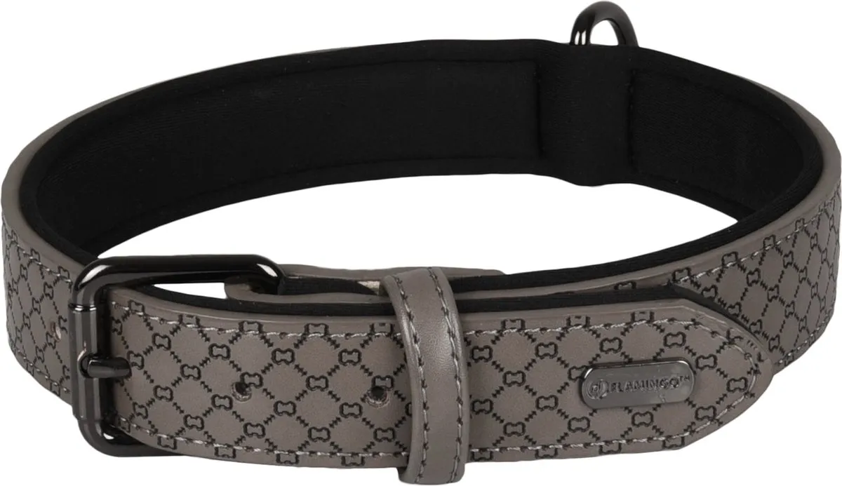 Flamingo Hond Halsband Grijs XL