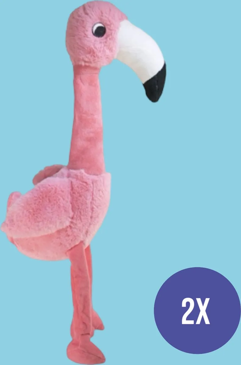 KONG Shakers Honkers Flamingo Hondenspeelgoed - Lichtroze S