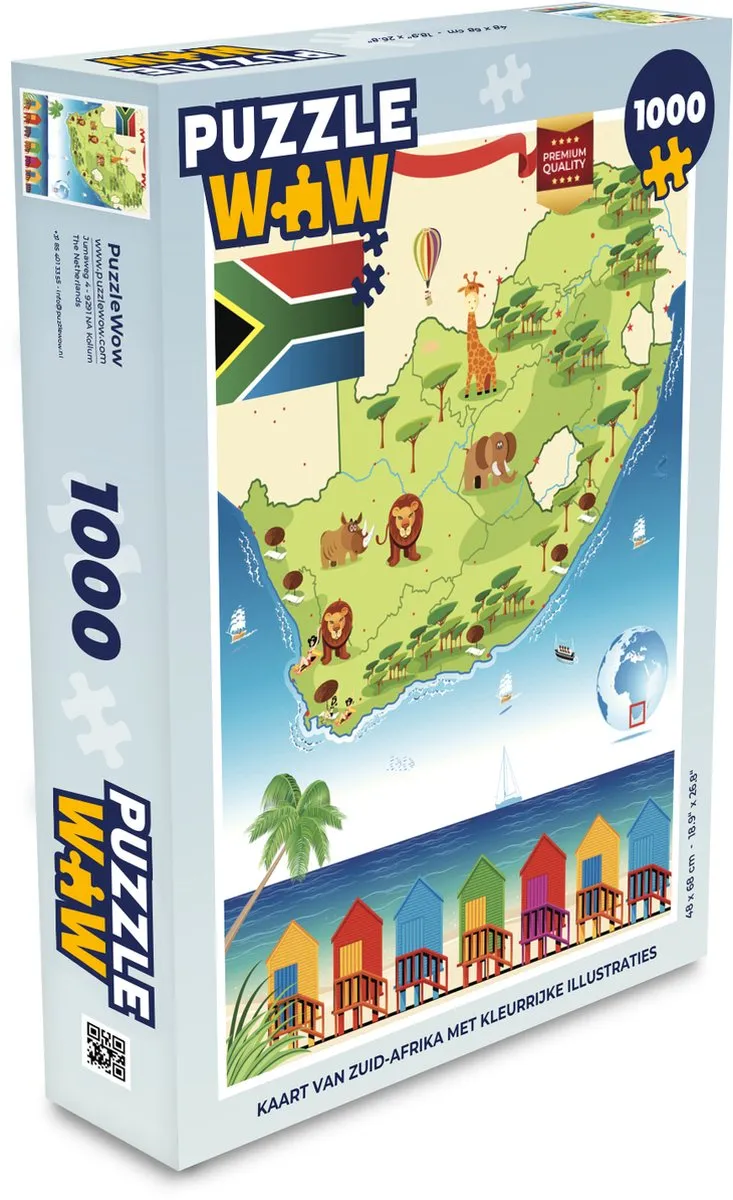 PuzzleWow Zuid-Afrika Puzzel 1000 Stuks - Multicolor