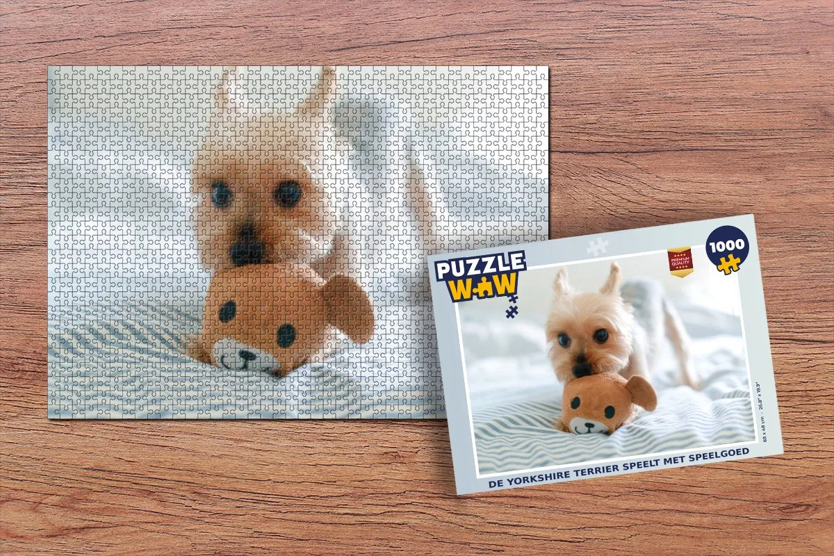 PuzzleWow Yorkshire Terrier Legpuzzel 1000 Stuks - Multicolor