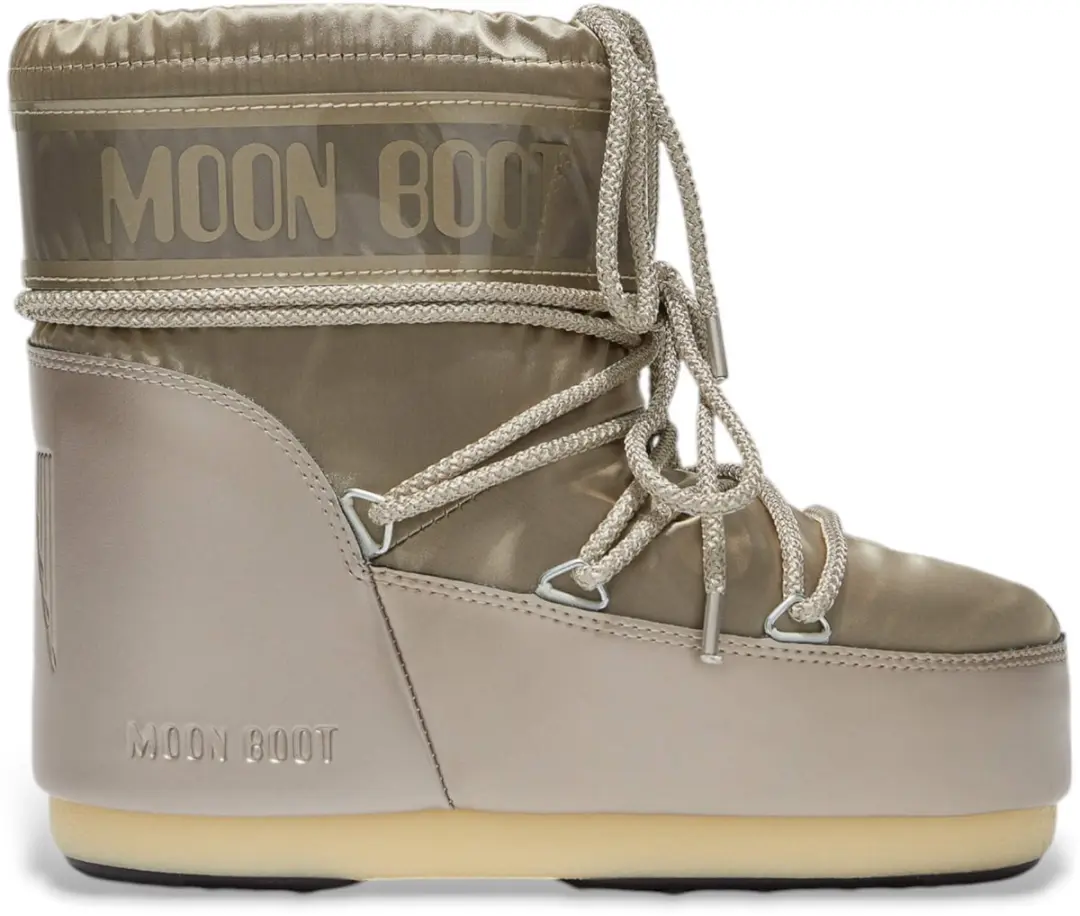 Moon Boot Icon Lage Glans Bronzen Laarzen