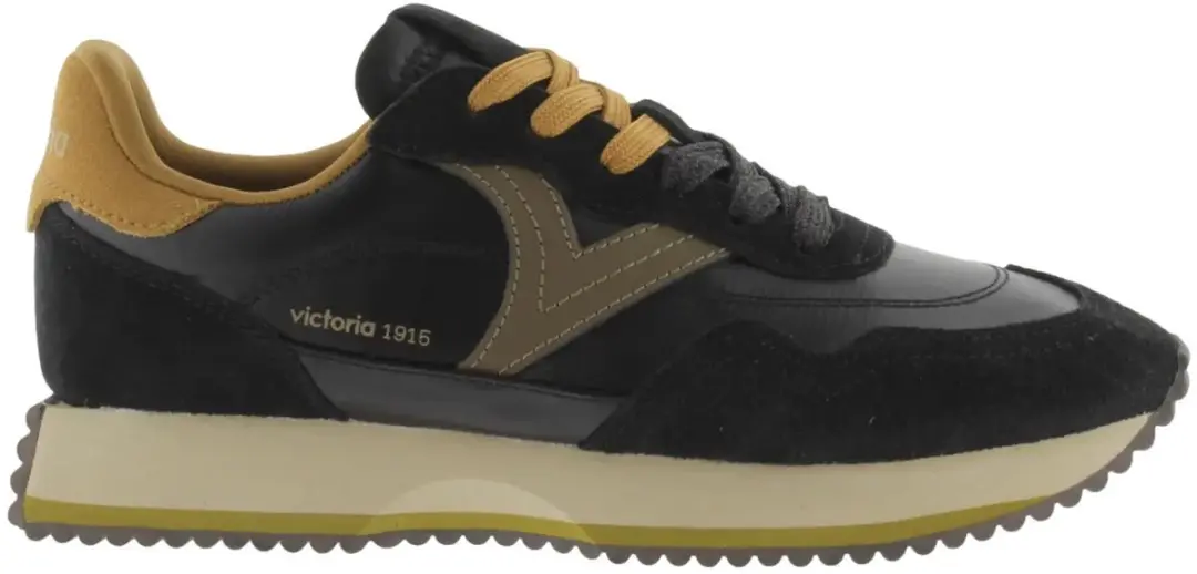 Nylon, metaal en nubucklederen sneakers Victoria Cosmos - afbeelding 3 van 4