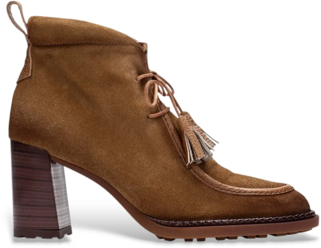 Hispanitas Alabama beige leren enkellaarsjes