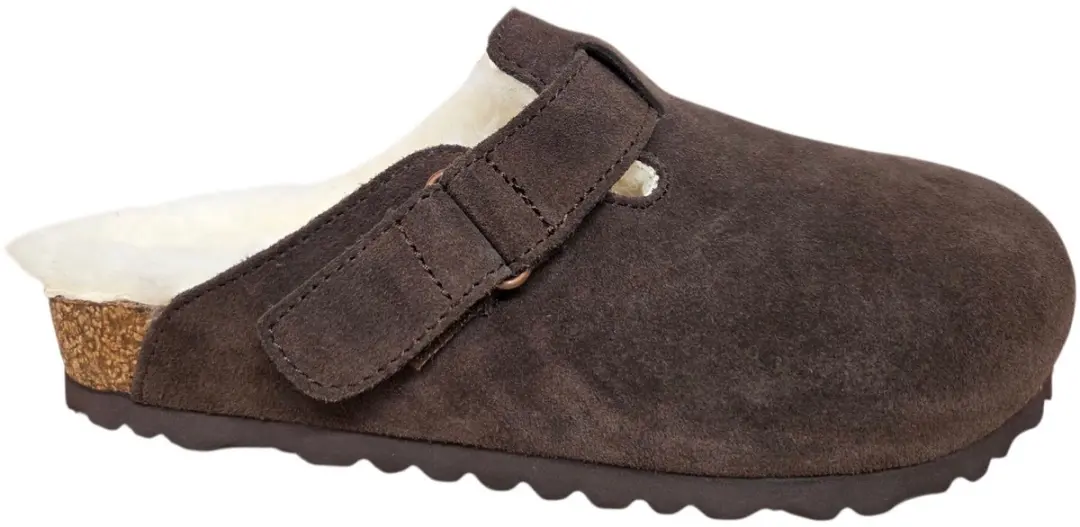 van Buren Clog Mika Pantoffels Suede Bruin Uniseks