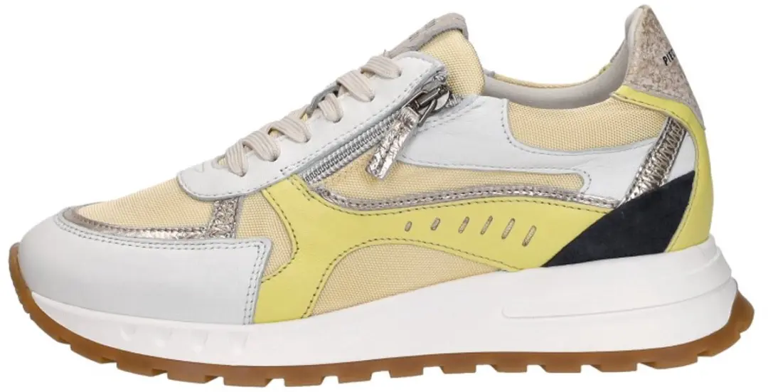 Dames Sneakers Piedi Nudi Mirren 04.02 White Yellow Wit - Maat 37 - afbeelding 2 van 6