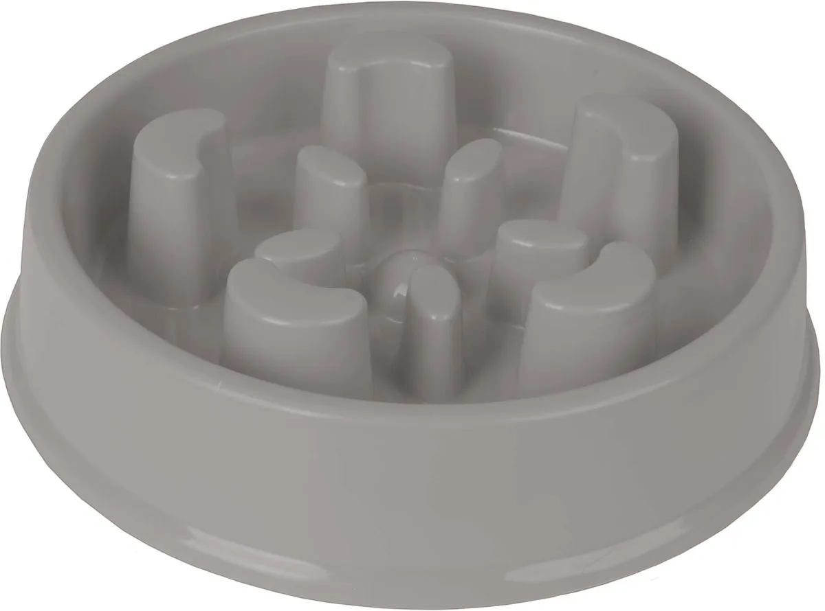 Flamingo Baba Slow Feeder Eetpot Honden Grijs Ø20cm 500ml