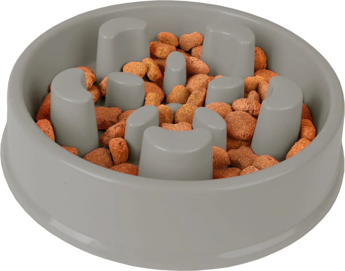 Flamingo Baba Slow Feeder Eetpot Honden Grijs Ø20cm 500ml - afbeelding 6 van 6