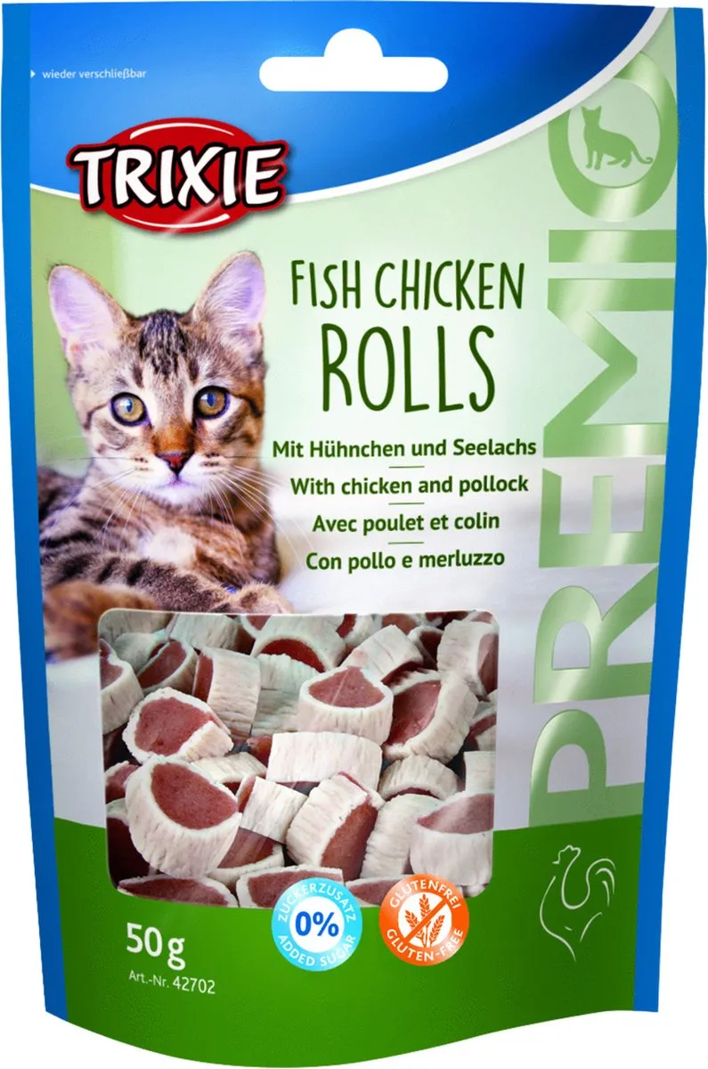 Trixie Premio Rolletjes Vis & Kip 50g