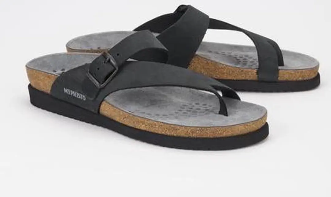 Mephisto - HELEN SANDALBUCK - Dames slippers - Kleur: Zwart - Maat: 42