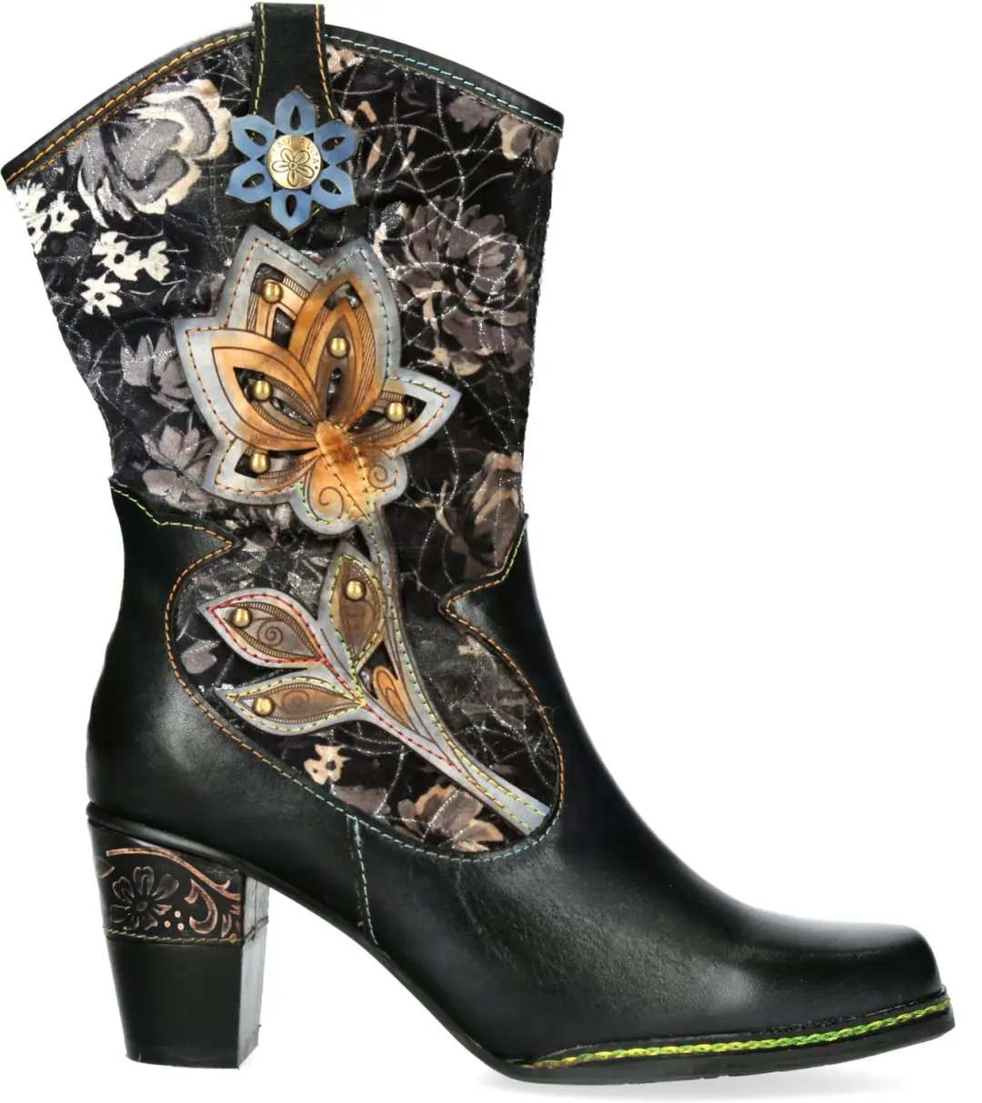 Laura Vita Cendrillon 24 Dames westernlaarzen - Zwart - Maat 42 - afbeelding 4 van 5