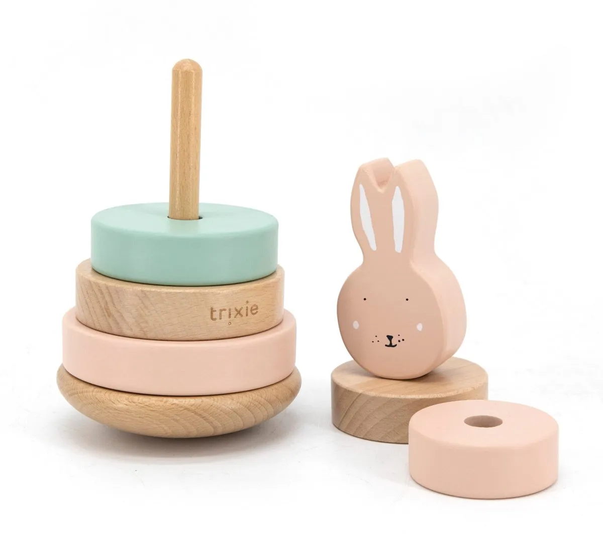 Trixie Houten Stapeltoren Mrs. Cat - 6-delig - Roze - afbeelding 6 van 6