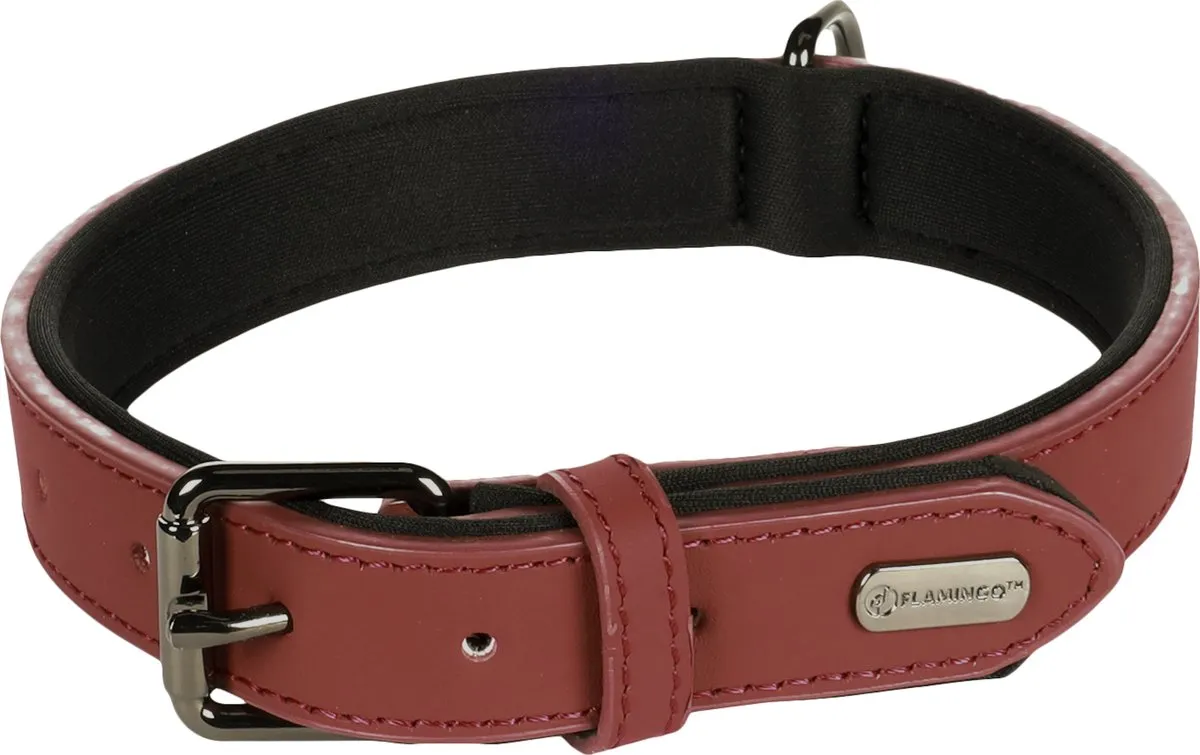 Flamingo Binti Neopreen Hondhalsband Rood M/L 38-48cm