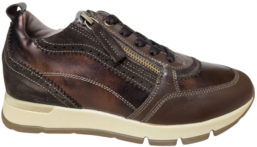 DL Sport 7116 944 02 Vitello TDM Sneakers Bruin Brons Leer Dames