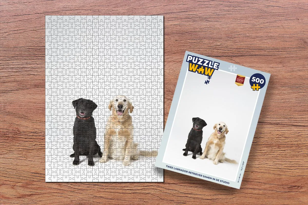 PuzzleWow Labrador Retriever Studio Legpuzzel 500 Stuks