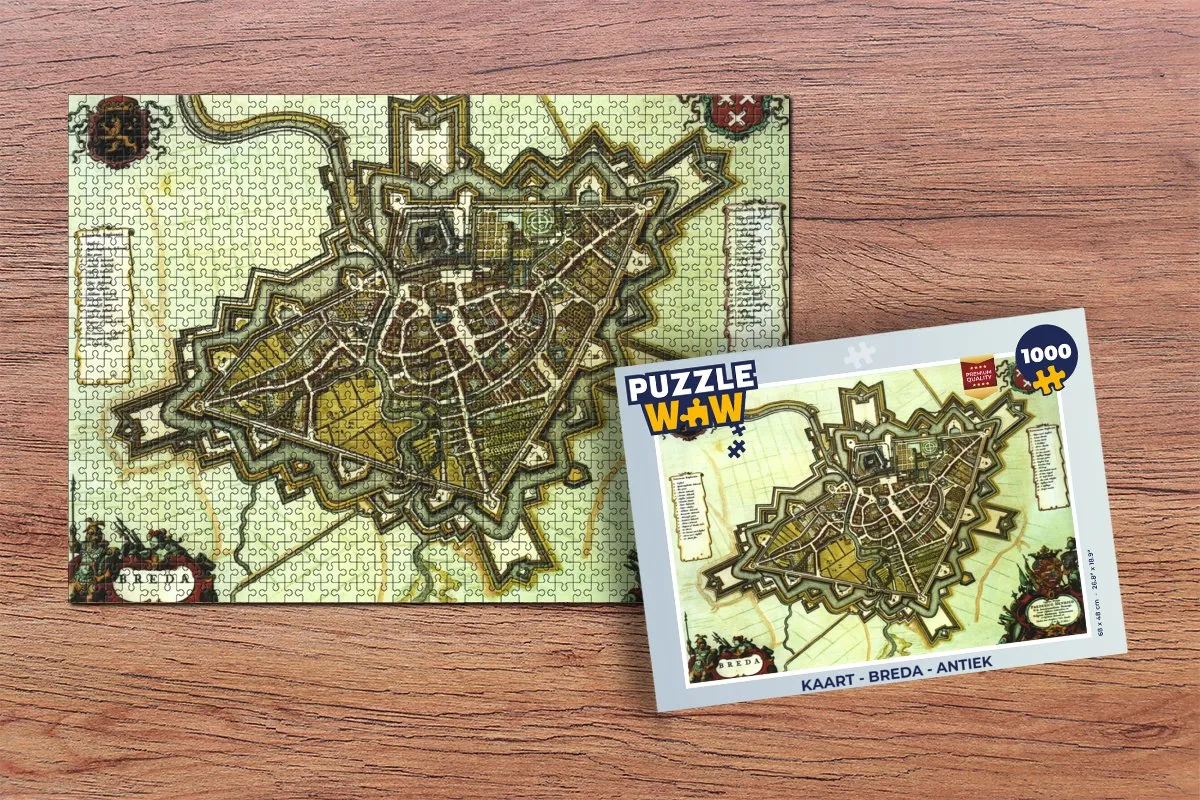 PuzzleWow Legpuzzel Breda Antiek 1000 Stuks - Multicolor