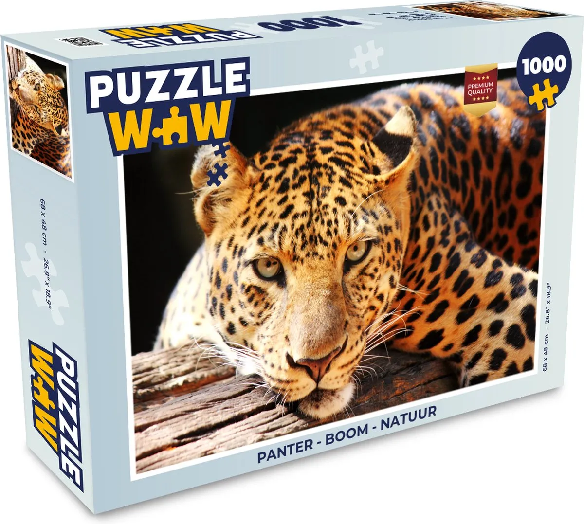 PuzzleWow Panter Boom Natuur Legpuzzel 1000 Stuks - Multicolor