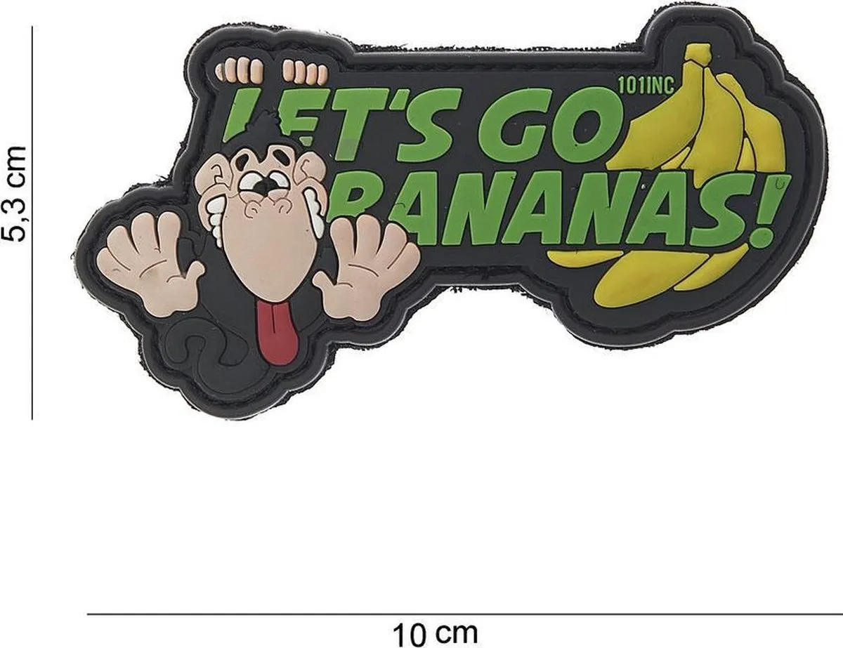 101 Inc Embleem 3D PVC Let's Go Bananas