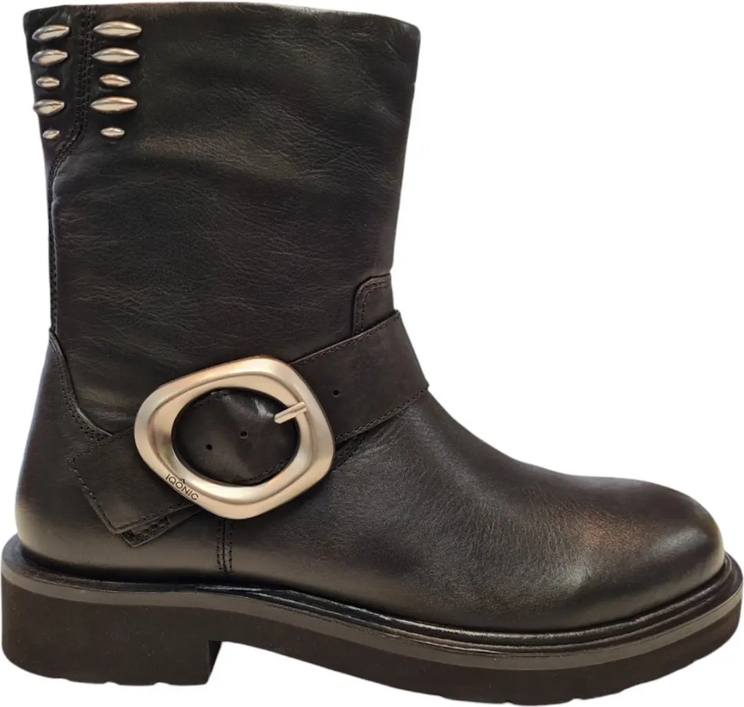 Iqonic Bona Black Dames Laarzen - Zwart - 39