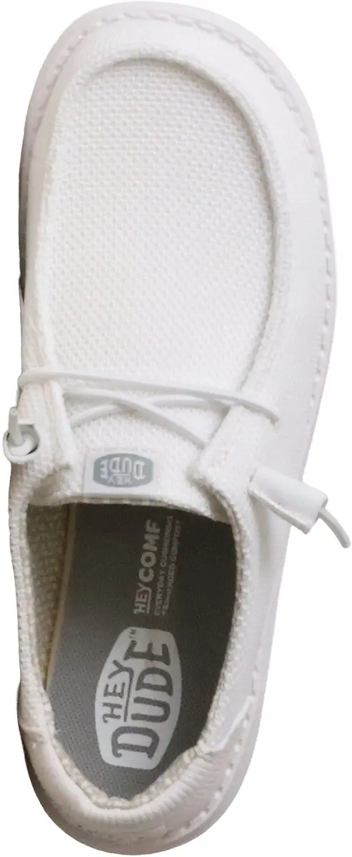 Hey Dude Wendy Stretch Sox Dames Mocassins Wit - afbeelding 6 van 6
