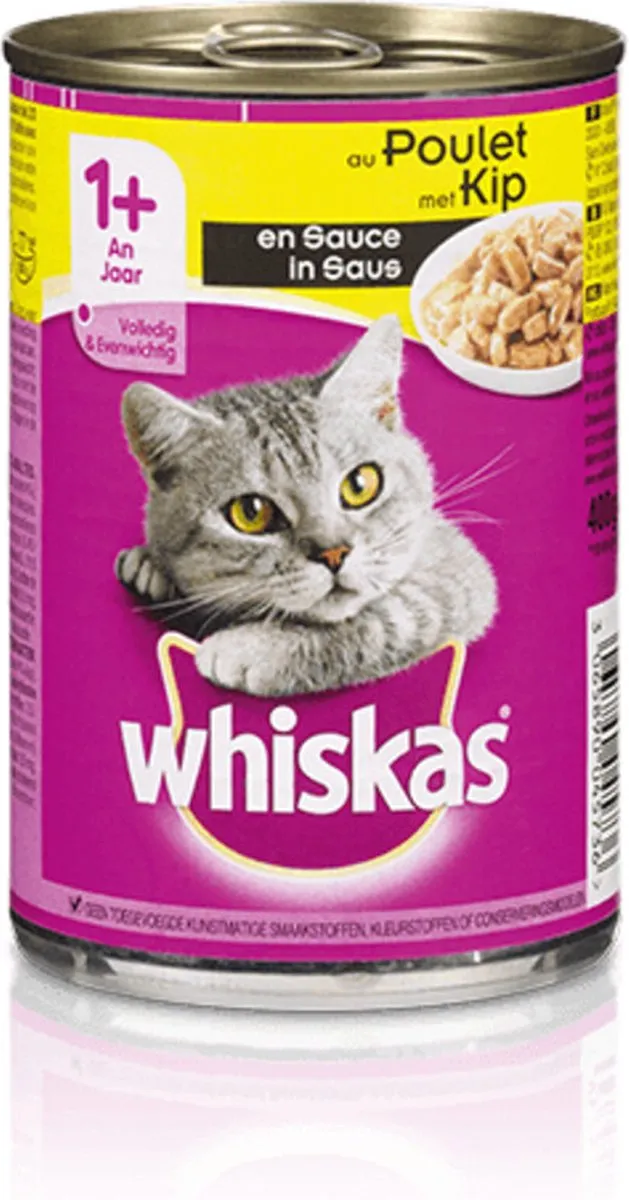 Whiskas Adult Kip in Saus Blikken - 12x400g