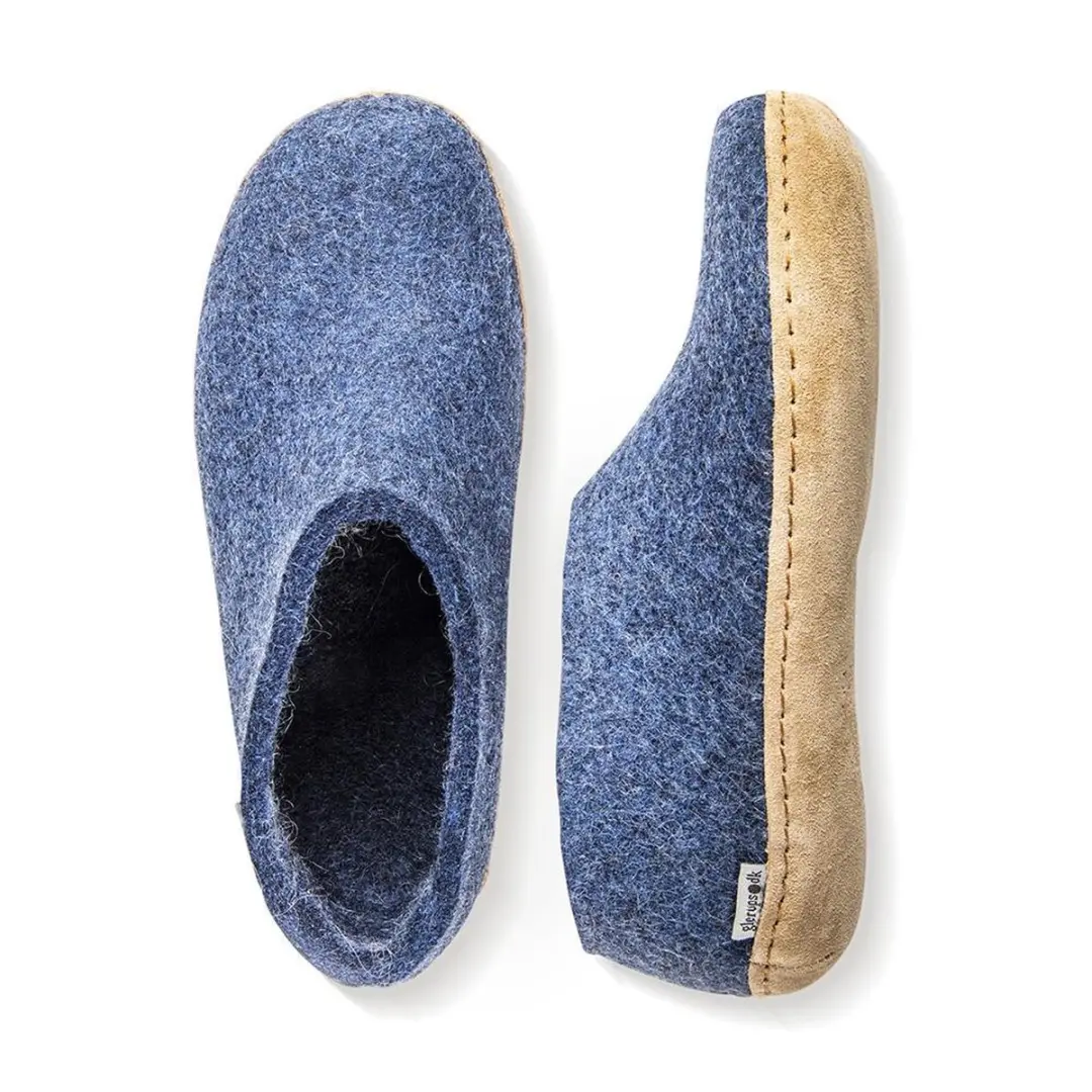 Glerups Schoen met leren zool-Blauw-37 - afbeelding 5 van 6