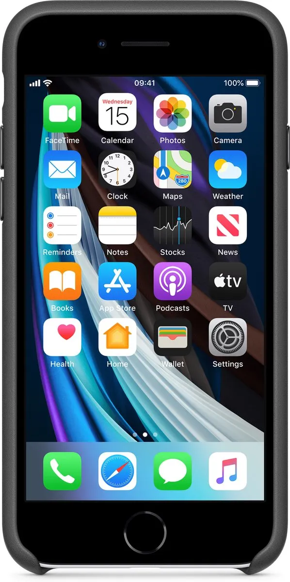 Apple Leren Hoesje iPhone SE (2020) - Zwart - MPN 190199610521 - afbeelding 6 van 6