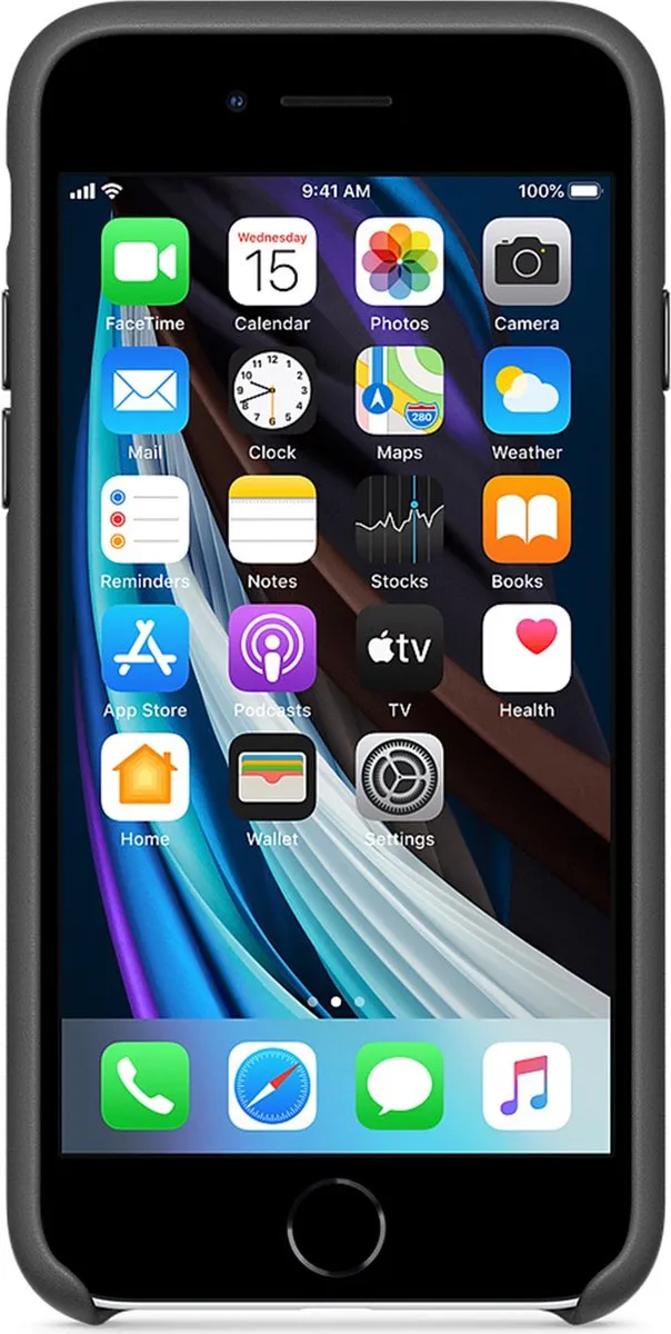 Apple Leren Hoesje iPhone SE (2020) - Zwart - MPN 190199610521