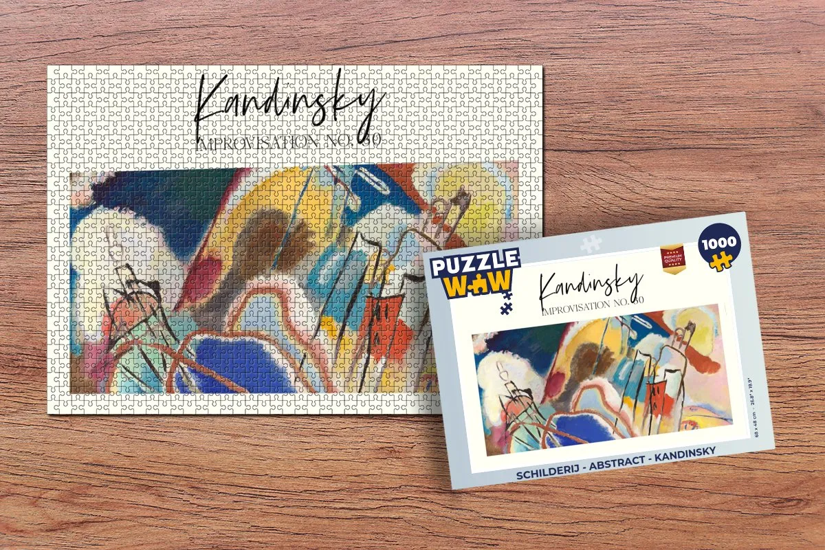 PuzzleWow Kandinsky Abstract Legpuzzel 1000 Stuks - Multicolor