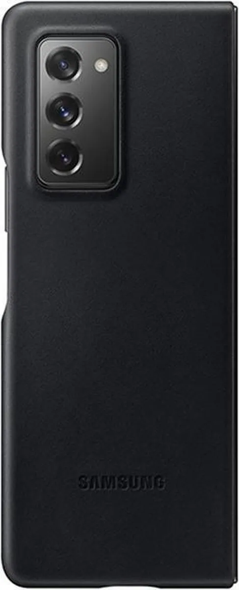 Samsung Galaxy Z Fold 2 Leather Cover - Zwart