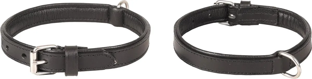 Flamingo Arizona Gevoerd Halsband - Zwart - XL 45-55cm