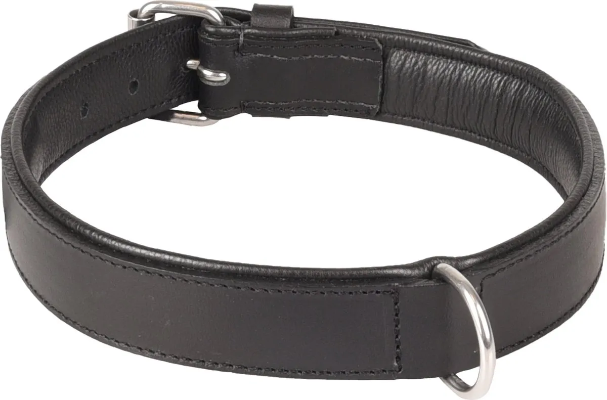 Flamingo Arizona Gevoerd Halsband - Zwart - XL 45-55cm