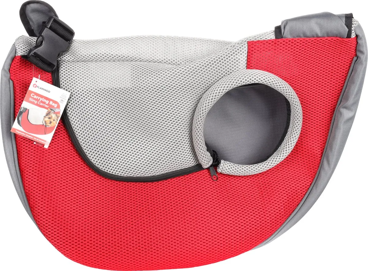 Flamingo Skip Buikdrager Honden- & Kattenentas - Rood & Grijs - 50cm - 10kg