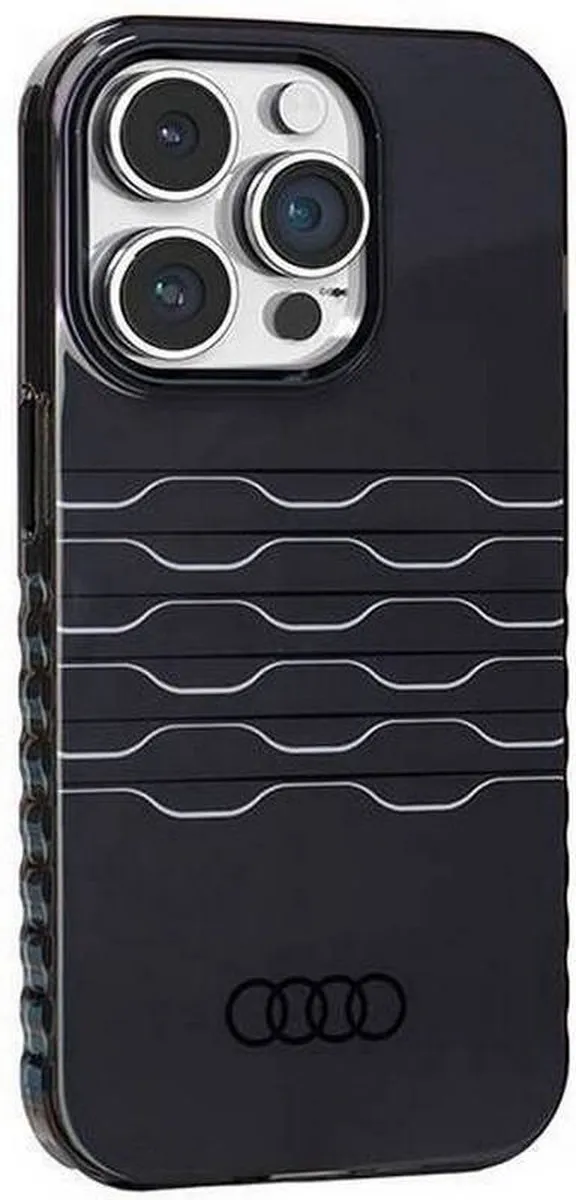 Audi IML Grille Pattern Back Case - iPhone 14 Pro - Zwart - afbeelding 3 van 6