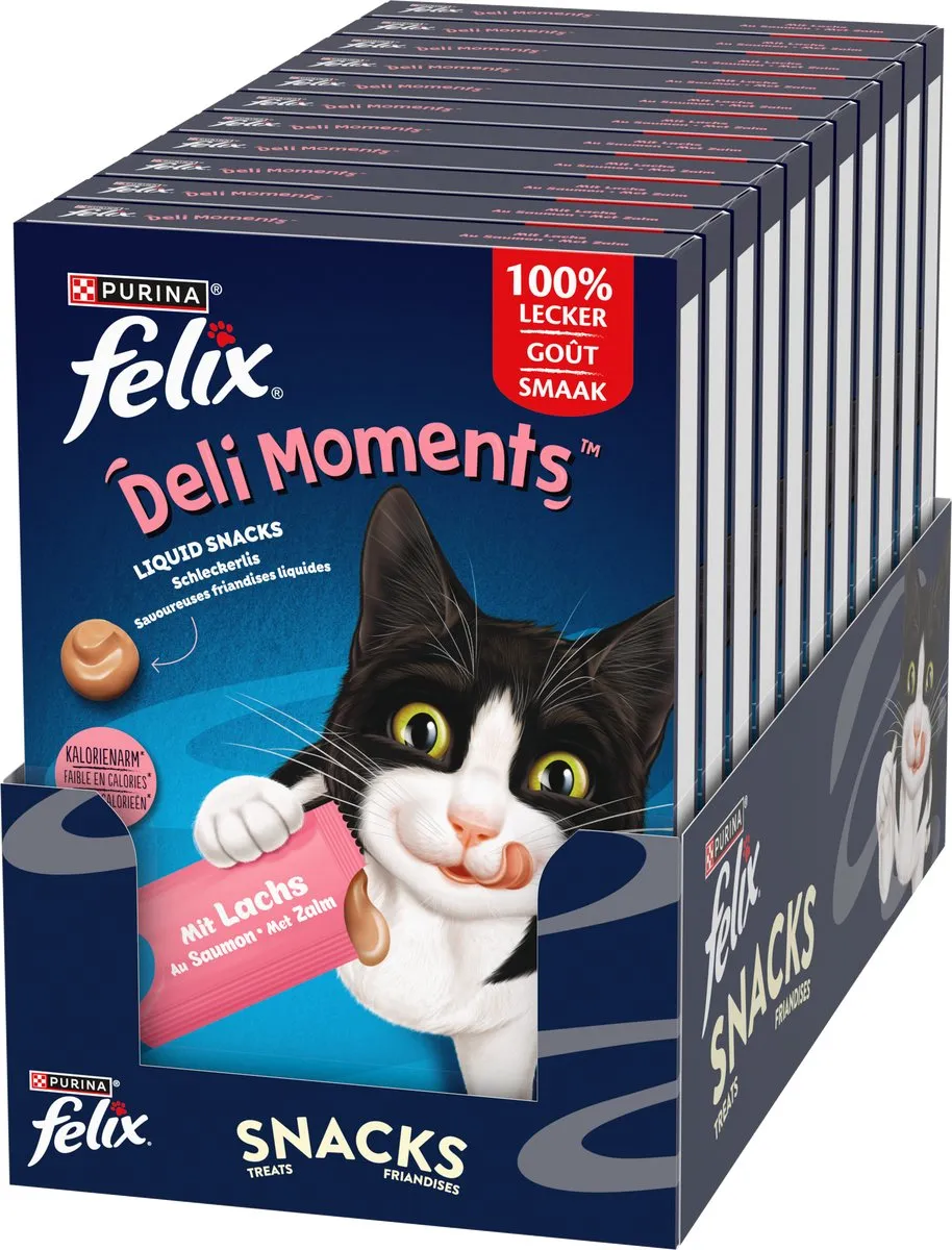 Felix Deli Moments Kattensnack Liquid Zalm