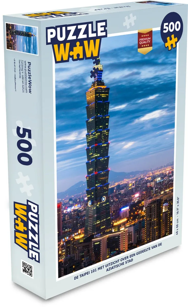 PuzzleWow Taipei 101 Legpuzzel 500 Stuks
