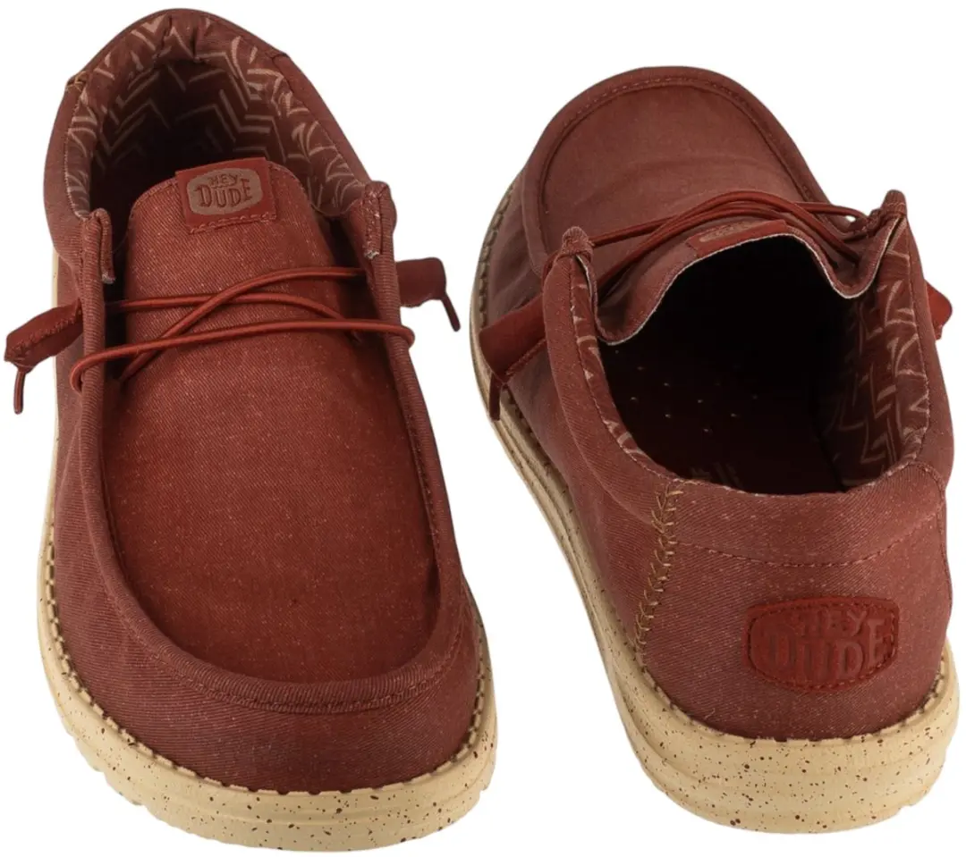 Hey Dude Wally Stretch Canvas, Mannen, Rood, mocassins, maat: 44 - afbeelding 5 van 5