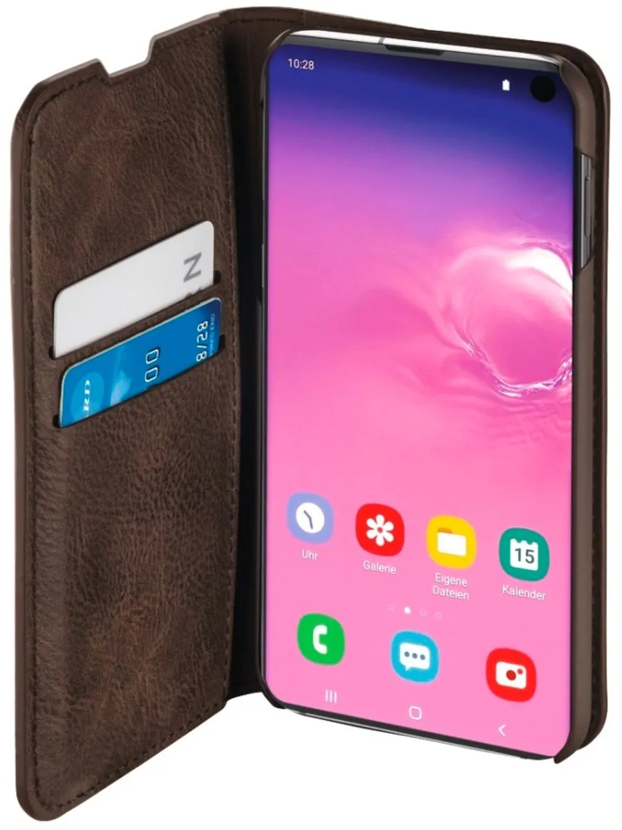 Hama Prime Line Booklet Gentle Brown Samsung Galaxy S10 - 2 Pasjes