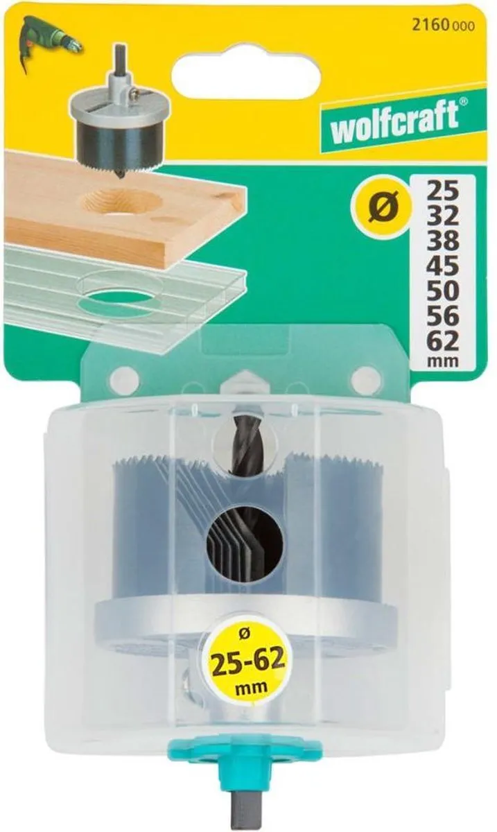 Wolfcraft Gatenzaagset 25-62mm Metaal - 7-delig
