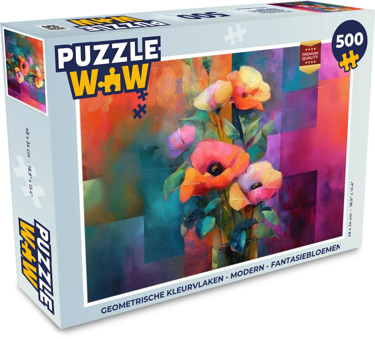 PuzzleWow Geometrische Kleurvlakken Puzzel 500 Stuks