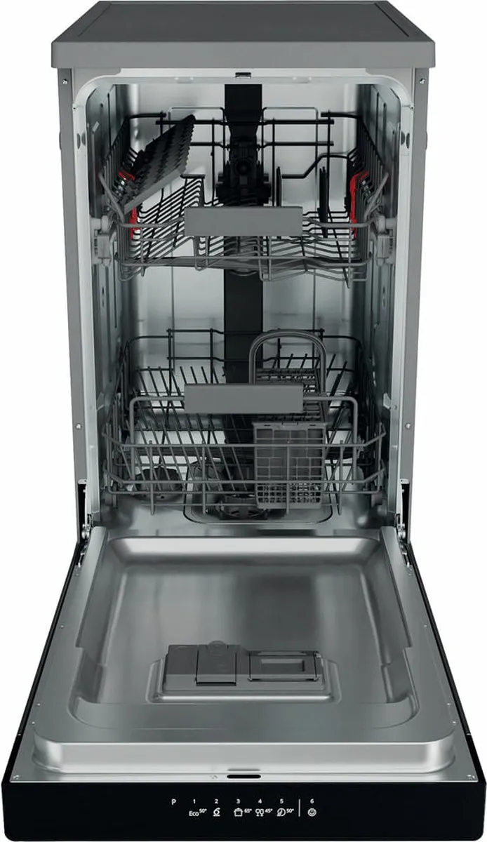 Whirlpool WSFC 3M27 X Vrijstaand Oven - 10 Couvets - Roestvrijstaal/Zwart