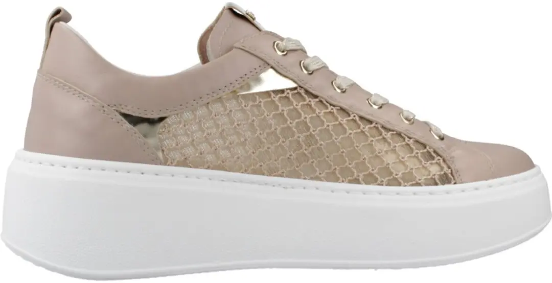 Sneakers Nerogiardini Nappa Pandora T.Palladium Net Rosa T.Brill Platino
