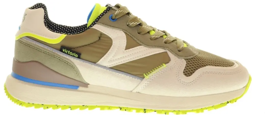 Multicolor Khaki Herensneaker Victoria maat 44