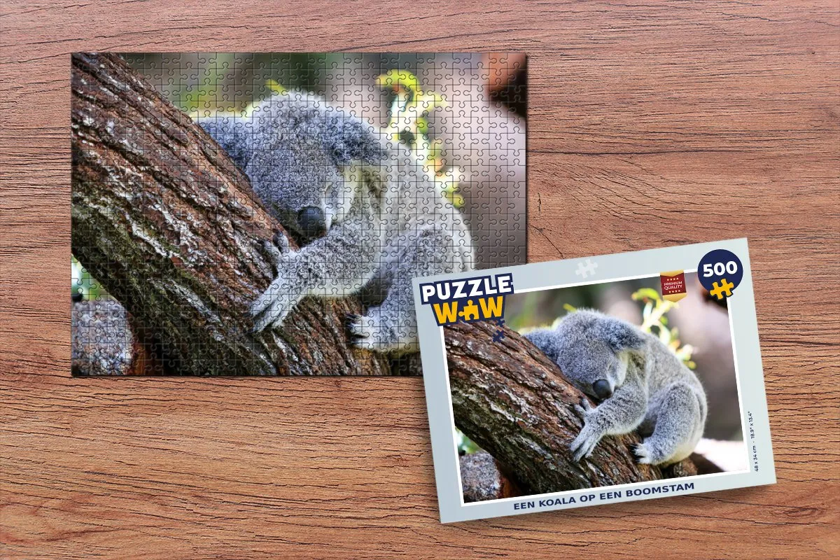 PuzzleWow Koala Boom Legpuzzel 500 Stuks - Multicolor