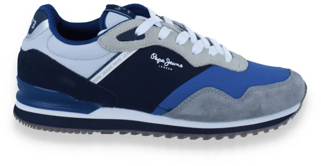 Pepe Jeans Heren Sneaker London Link M Grey | Grijs | Maat: 41