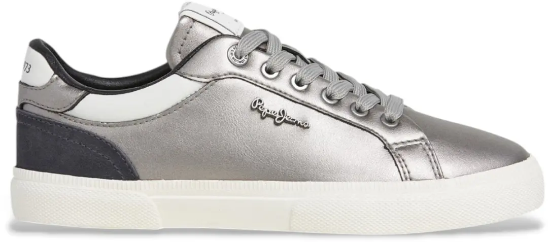 Pepe Jeans Zilveren Kenton Glam Sneakers