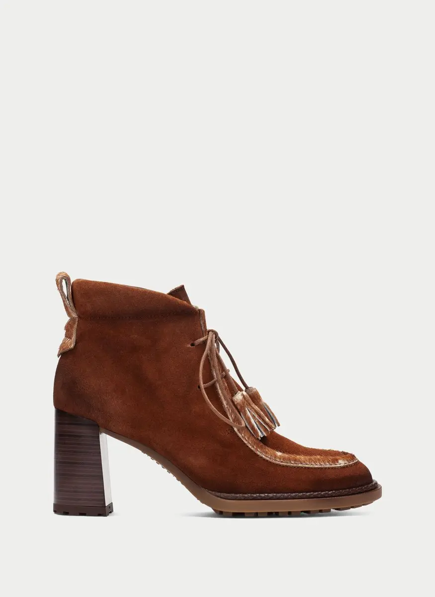 Hispanitas HI265065 Enkellaarzen - Bruin suede met hertenprint - Maat 39 - afbeelding 4 van 4