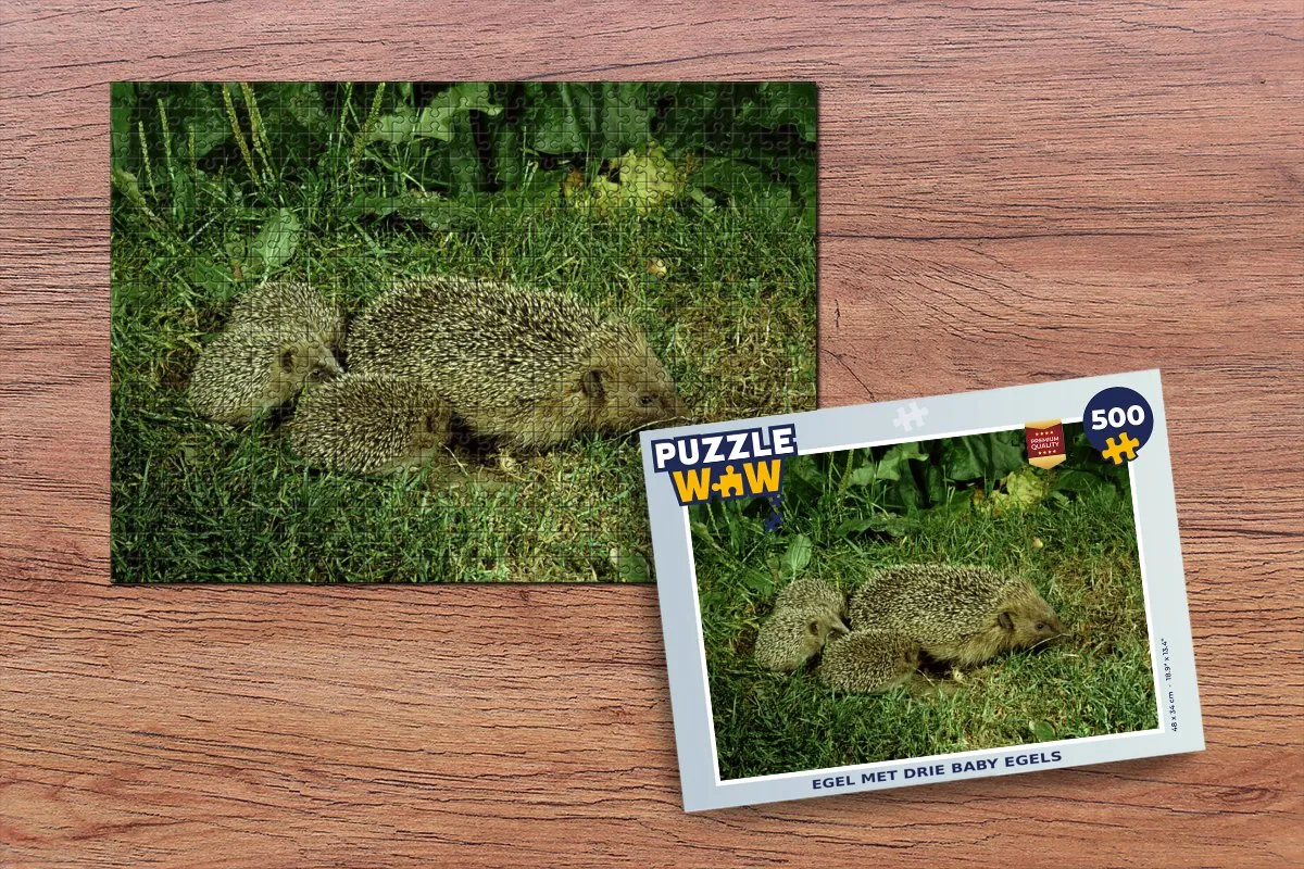 PuzzleWow Puzzel Egel 500 Stuks - Multicolor