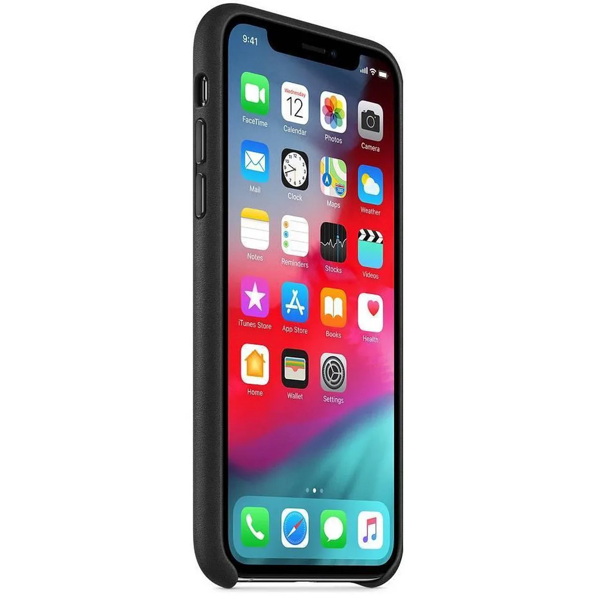 Apple Leren Hoesje iPhone Xs MRWM2ZM/A - Zwart