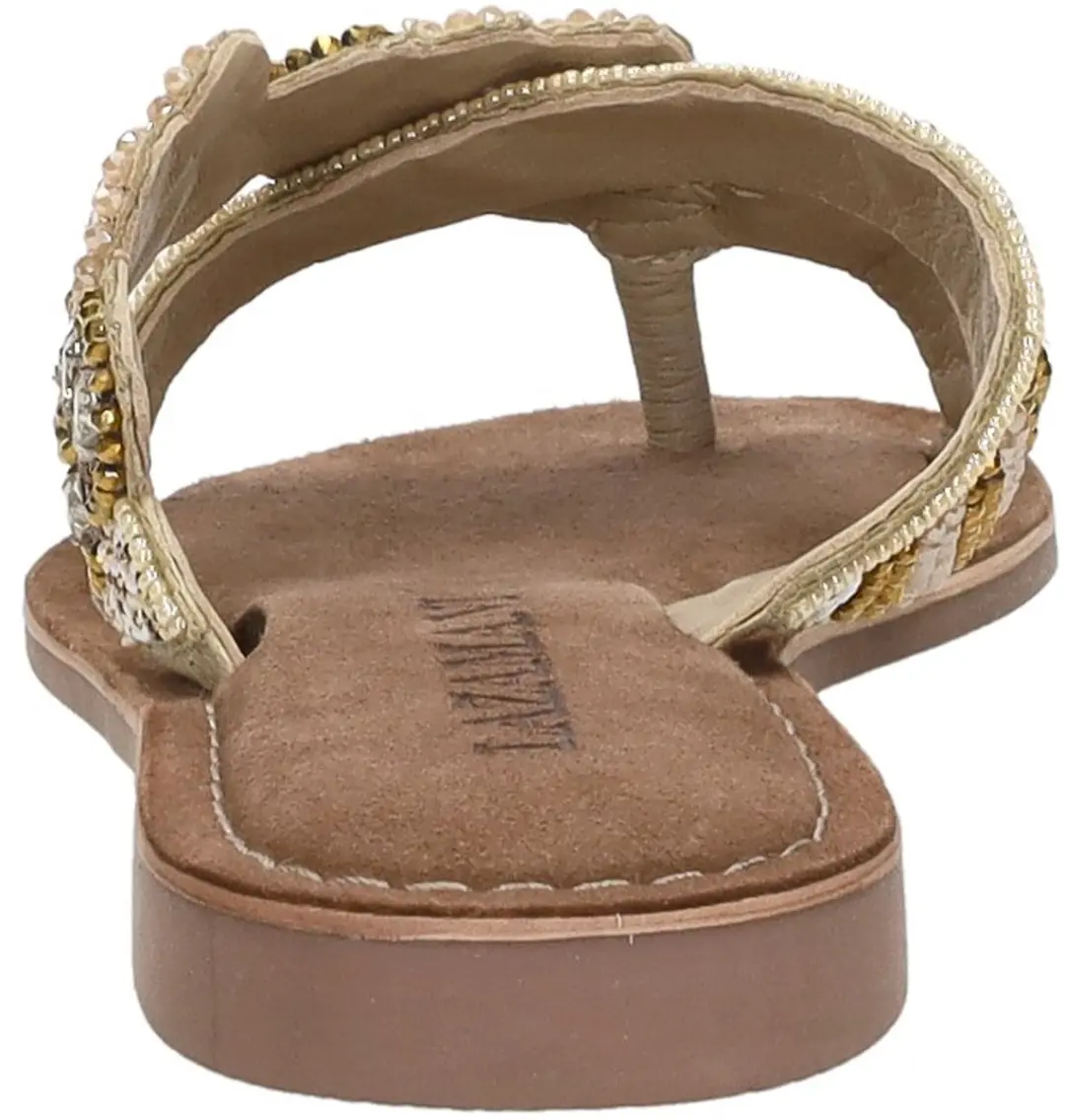 Lazamani - Perla Dames Slippers Leer Beige - Maat 37 - afbeelding 5 van 6