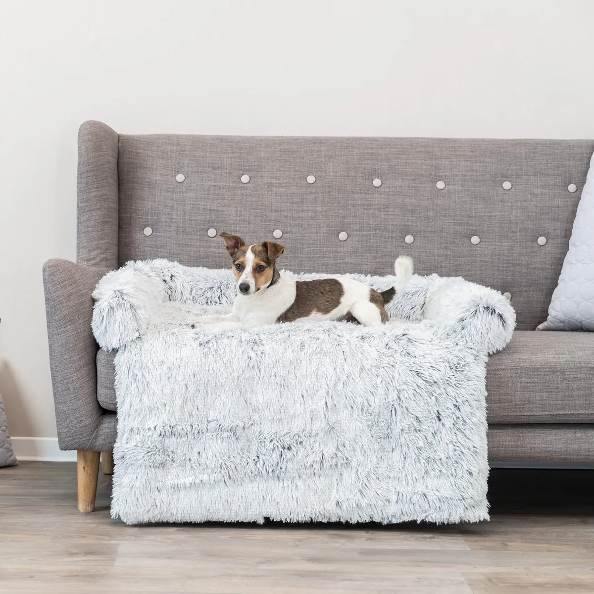 Trixie Sofa Hondenbed Harvey Hoekig 80x130cm - Wit/Zwart